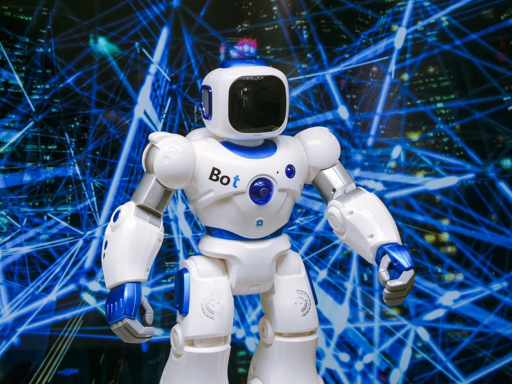 A humanoid robot representing AI agents that now initiate machine payments on stablecoin rails.